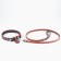 Set: collar (36-56x2.5 cm) and leash (130x1.5 cm), brown and cognac