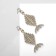 Earrings with rhinestones "fish" miniature, white color in gold