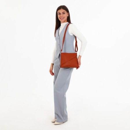 Bag Cross-Bodi with a zipper, the color is red-7