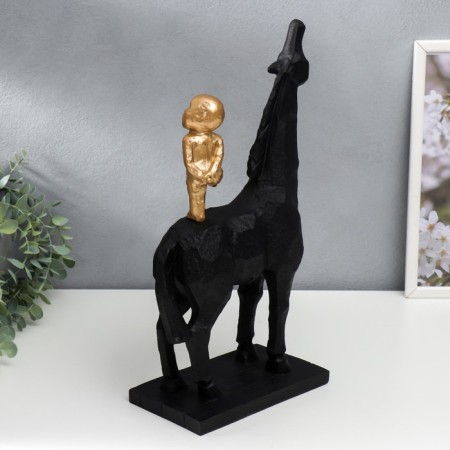 Polystone souvenir "Kid on horseback" 40x12x28 cm-2