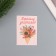 Postcard with seeds "grow itself" "to an expensive teacher" 5*7cm
