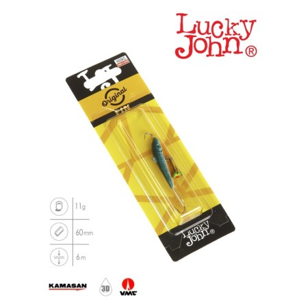 Balancir Lucky John Fin 4 + tee, 6 cm, color 53 blister-2