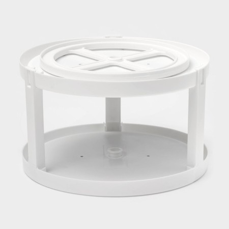 The stand rotating 2-tier Griten, with silicone insert, d = 25 cm, white color-3