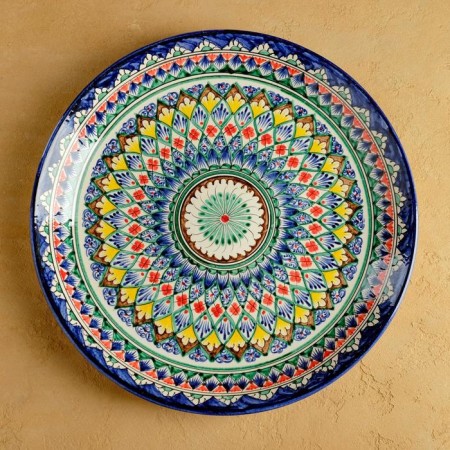 Largan Rishtan ceramics "Patterns", 36 cm, blue-5