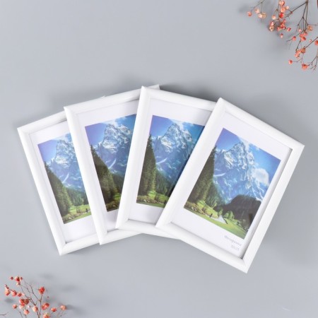 Set of frames "Rainbow" 10x15 cm, 4 pcs. White color