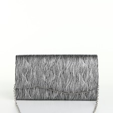 Women's bag on magnet, white/black color