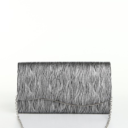 Women's bag on magnet, white/black color