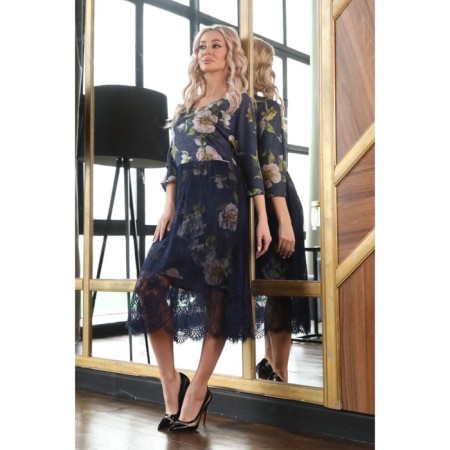Women's dress, size 50, blue color-5