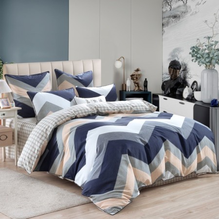 Bedding euro sofi de Marko "Devis", size 230x250 cm, 200x220 cm, 50x70 cm - 2 pcs, 70x70 cm - 2 pcs, color blue-1