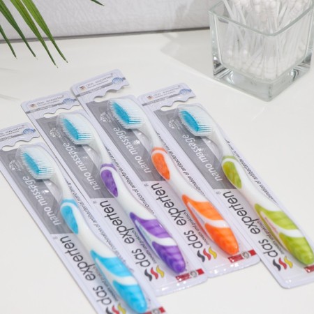 DAS Experten Toothplain Massage, silicone bristles with silver ions, soft-2