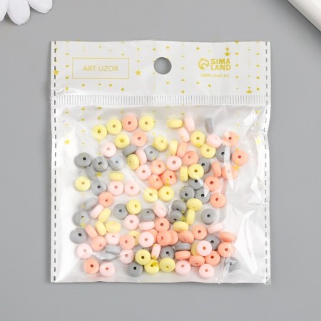 Beads for the creativity of PVC "Ring. Summer Rain" set of 112 pcs 0.7x0.7x0.3 cm-3