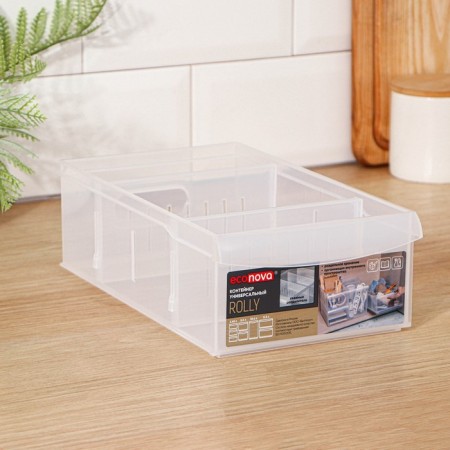 Storage container without a cover of Rolly, 2.65 l, 15 × 26.6 × 8.7 cm, transparent-8