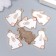 Decor for creativity metal, enamel "Bunny with pink tail" White 2.2x1.3 cm