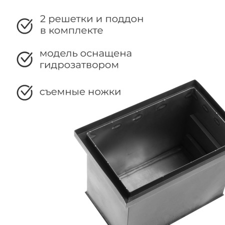 Camping smokehouse, 44x29.4x31 cm, steel-1