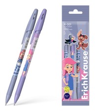 A set of ballpoint pens 4 pieces Erichkrause R-301 Stick & Grip 