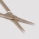 Scissors are manicure, for cuticles, bent, narrow, 8.5 cm, golden color