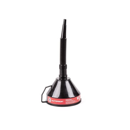Plastic funnel Autoprofi, collapsible, mesh filter, diameter 160 mm, height 380 mm, black 4-2