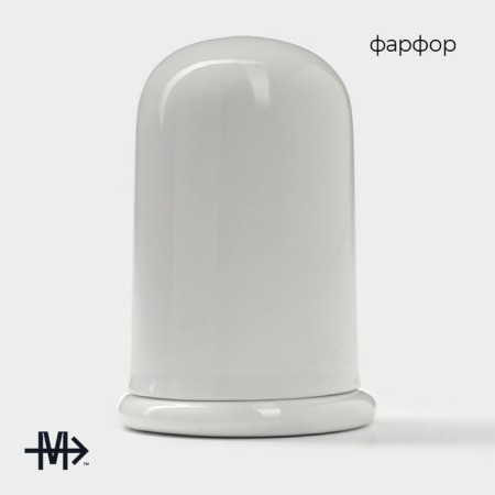 Porcelain stand for toothpicks Magistro "Classics", d = 5 cm, white color-1