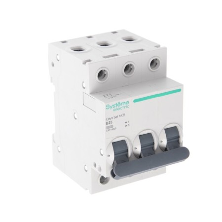 The circuit breaker SE CITY9 SET, B, 25 A, 3P, 4.5 KA, 400 V