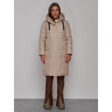 Coat insulated winter female, size 46, beige color
