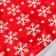 New Year's cap "Snowflakes in the peas" 28x37 cm, red