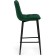 Baric stool for metal/velor, black/green 43x42x93 cm