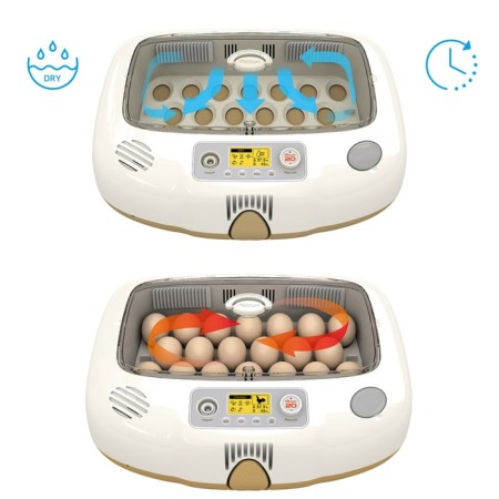 Incubator, 20 eggs, automatic coup, 65 V, with ovoscope, rcom-1