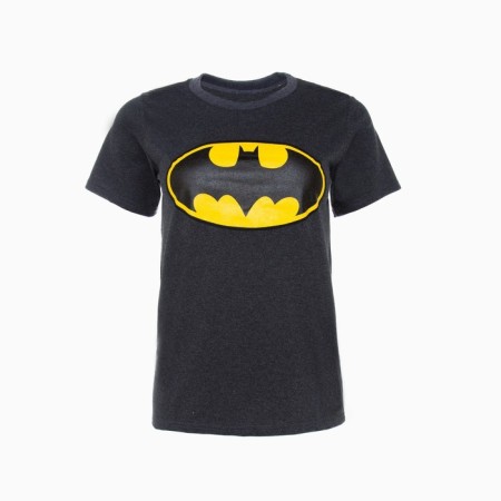 T-shirt female, color dark gray melange, bat, size 44-6