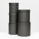 Set of round boxes 5 in 1 "paints", black, 25 x 25 x 25 - 19 x 19 cm 19 cm