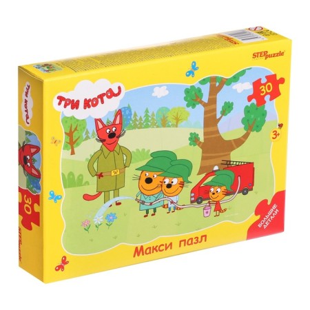 Contour maxi-puzzle "Three cats", 30 elements