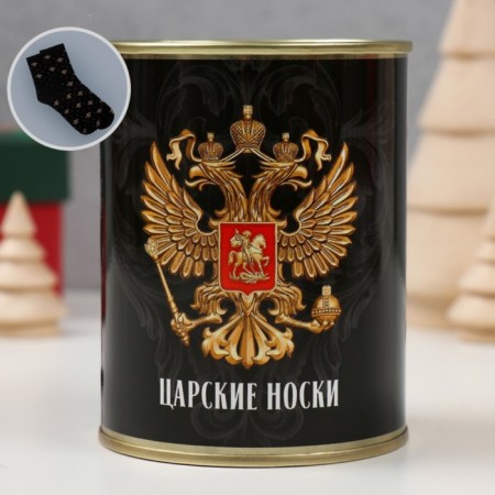Socks with a print at the Bank "Tsarskoye" (male, "heraldic lily")