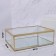 Great organizer for storage, with a lid, glass, with a mirror -bottom, 1 section, 20 × 16 × 6.5 cm, the color is transparent/copper
