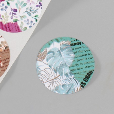 Stick Paper "Leaves and magazines" d = 3.8 cm 252 pcs in the roll-2