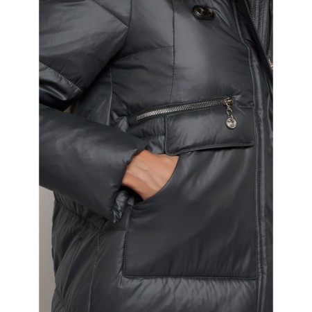 Winter jacket, size 46, dark gray color-12