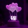 Four heart lamp from the network 9.5x12.5x18.5 cm Risalux
