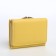 Women's wallet on the button, yellow color