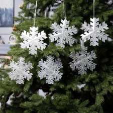 Гирлянда «Нить» 2 м с насадками «Снежинка матовая», IP20, прозрачная нить, 36 LED, свечение мульти (RG/RB), мигание, 220 В