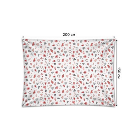Decorative panel with photo printing "abundance of hearts", horizontal, size 150x200 cm-1
