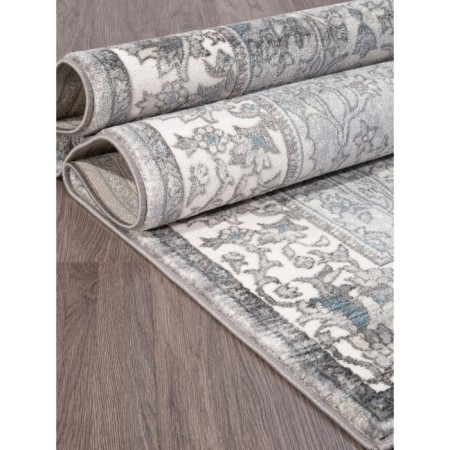 Rectangular carpet Merinos Atlantis, size 160x300 cm, Cream-Gray color-1