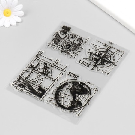Stamp for creativity Silicon "Photos from travel" 16x13 cm-1