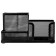 Organizer Brauberg Germanium, 3 departments, metal mesh, black