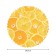 Tables on the table "Citruses", round, Saten, d = 150 cm