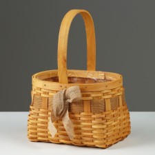 Wicker basket, 19 x 13 x 12/26 cm, sequoia