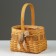 Wicker basket, 19 x 13 x 12/26 cm, sequoia