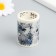 Sticky tape paper "gray-blue flowers" width 5.4 cm winding 3 m 5.4x3.8x3.8 cm
