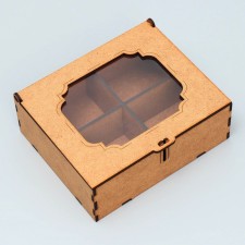 Wooden box with cells 