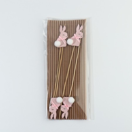 Topper wooden to decorate the kulich "Rabbit", 11 x 16.5 cm.-6