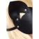Mask "cat" closed, leather, black