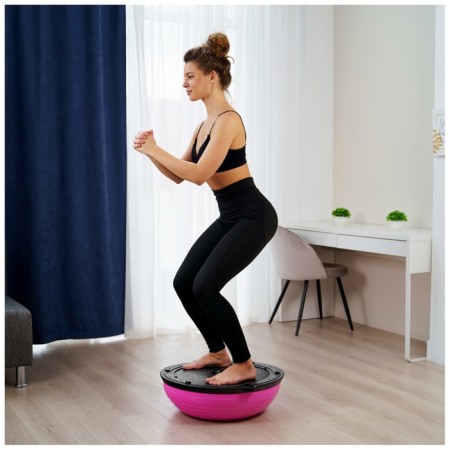 Semosfer Bosu gymnastic, 55 x 20 cm, with a pump, pink color-3