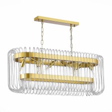 Люстра подвесная St Luce. SL1228.203.08. Grosseto. 8х40 Вт, E14, 93х35 см, цвет золотистый